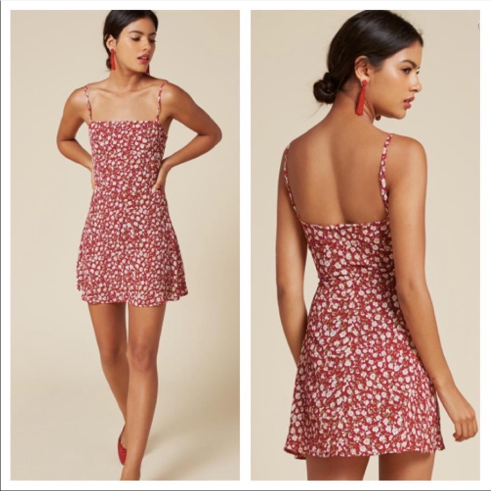 Reformation Doris Dress size 8 floral red